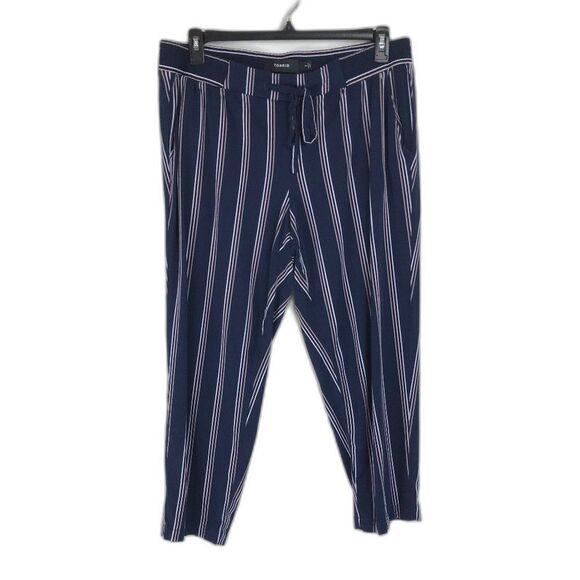 Torrid Relaxed Taper Stretch Challis Pant Women's Plus 1/1X High Rise Tie Front - Picture 1 of 12